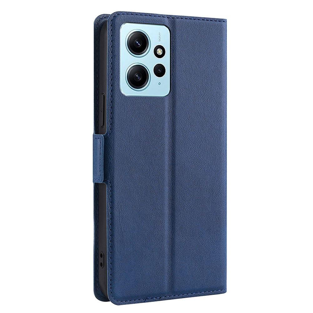 For Xiaomi Redmi Note 12 4G PU Leather Case with Card Slot Stand Flip Phone Cover