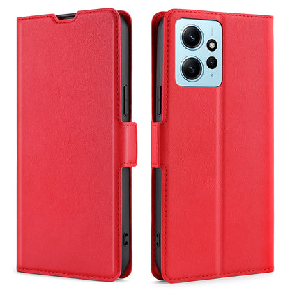 For Xiaomi Redmi Note 12 4G PU Leather Case with Card Slot Stand Flip Phone Cover