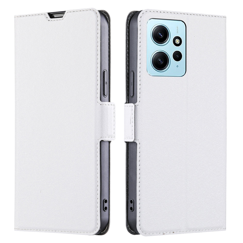 For Xiaomi Redmi Note 12 4G PU Leather Case with Card Slot Stand Flip Phone Cover