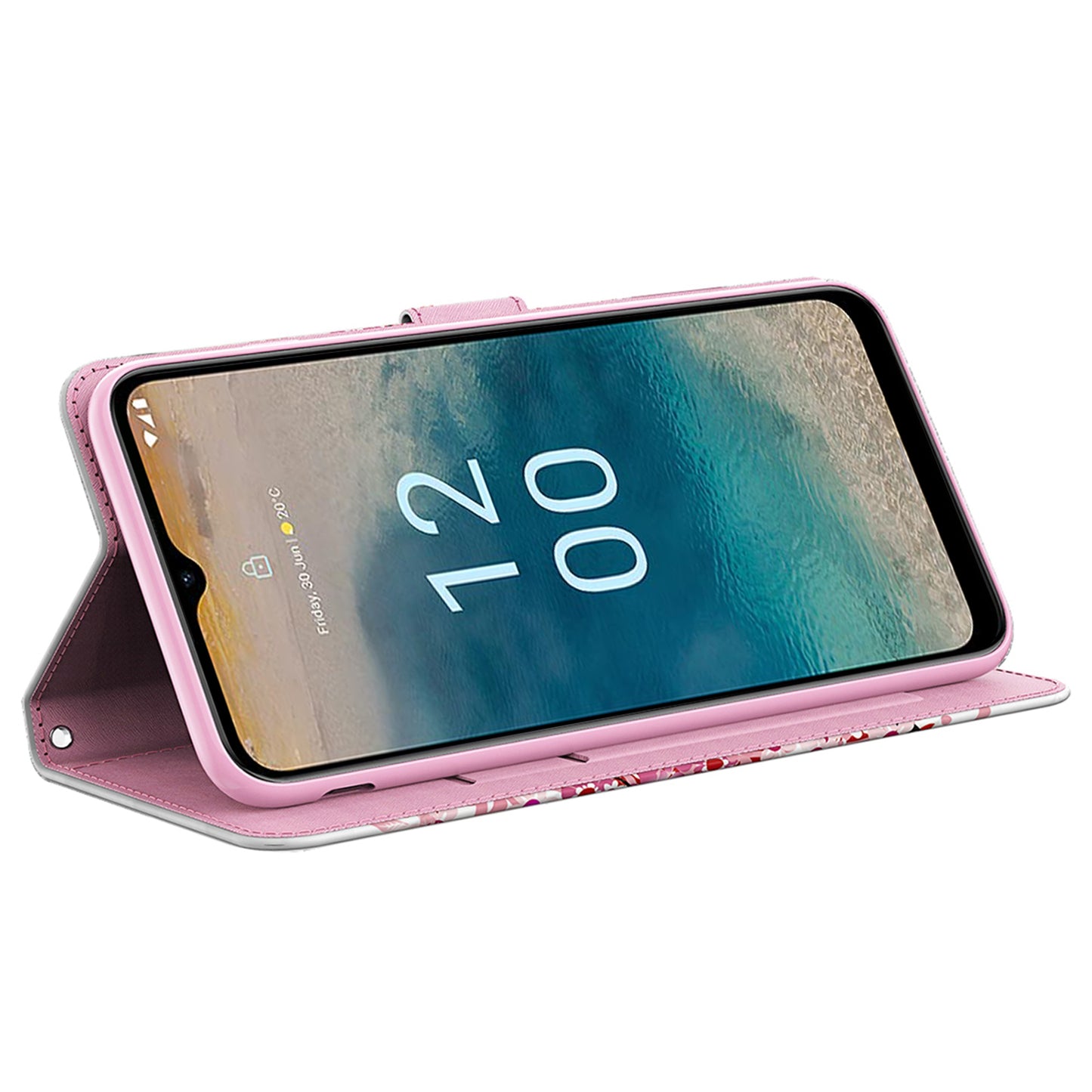 For Nokia G22 3D Pattern Printing Phone Leather Case Stand Cell Phone Wallet Cover with Strap