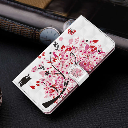 For Nokia G22 3D Pattern Printing Phone Leather Case Stand Cell Phone Wallet Cover with Strap