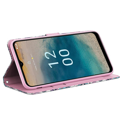 For Nokia G22 3D Pattern Printing Phone Leather Case Stand Cell Phone Wallet Cover with Strap