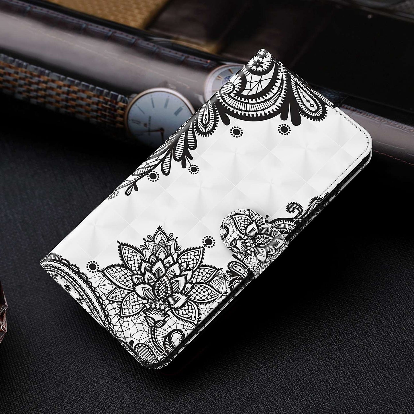 For Nokia G22 3D Pattern Printing Phone Leather Case Stand Cell Phone Wallet Cover with Strap