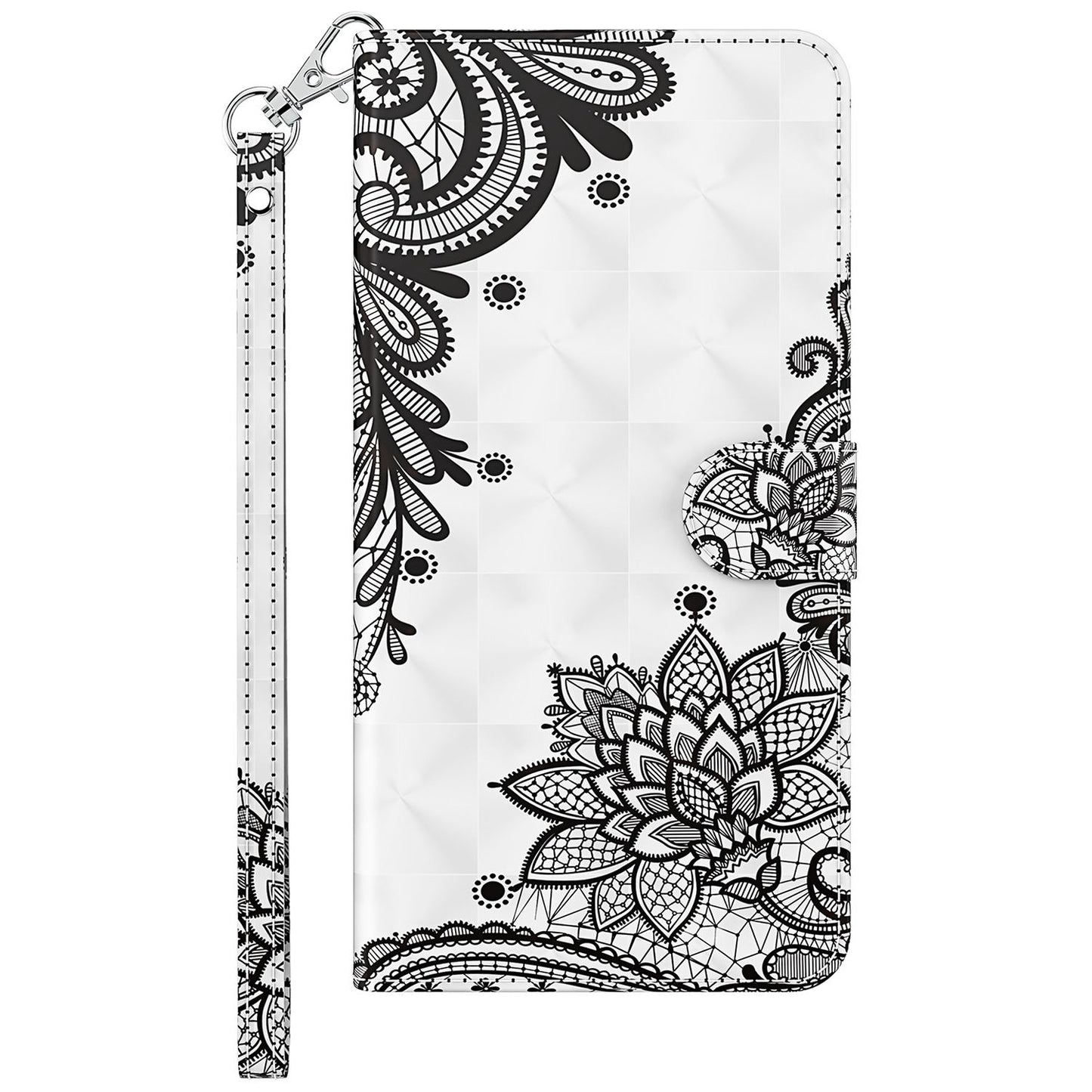 For Nokia G22 3D Pattern Printing Phone Leather Case Stand Cell Phone Wallet Cover with Strap