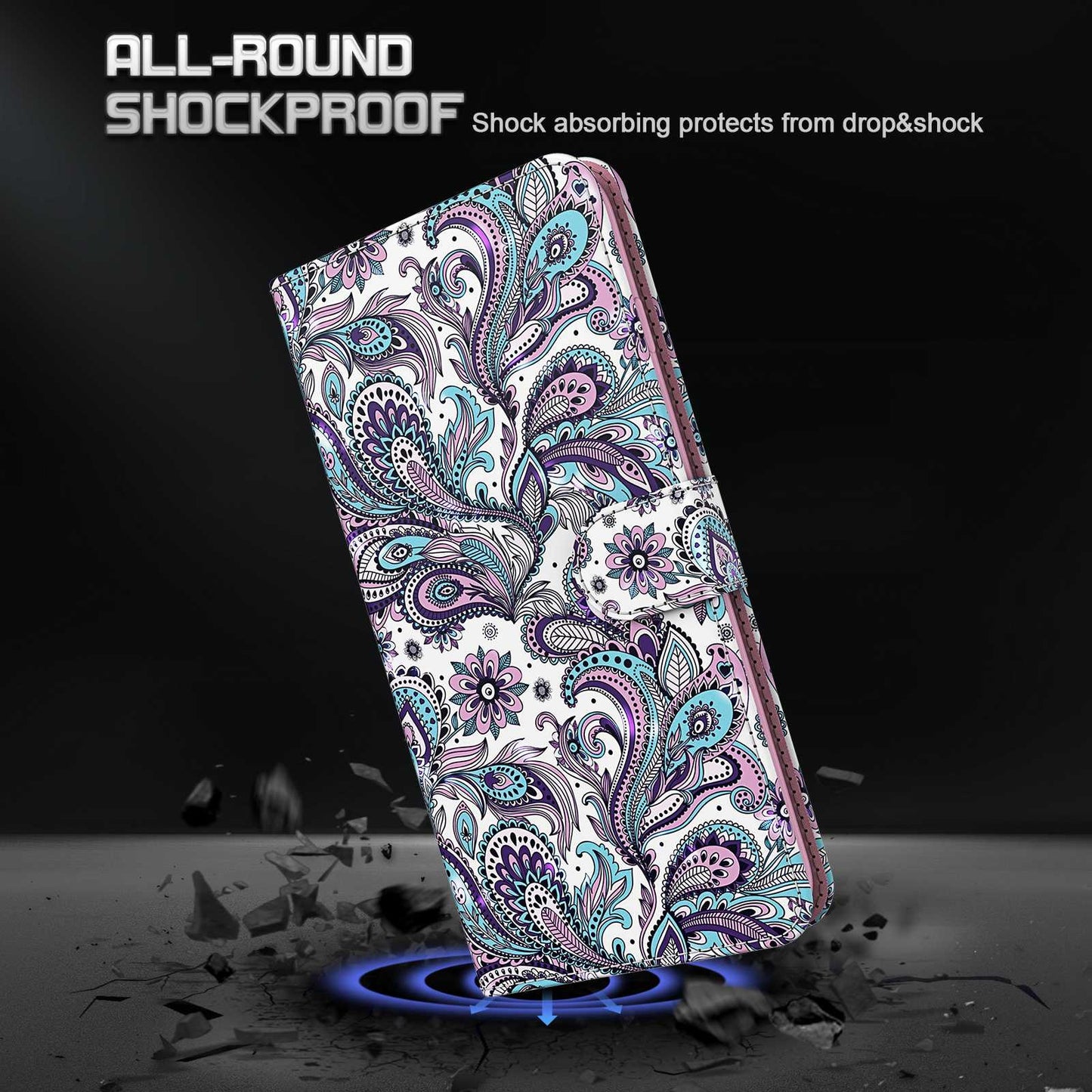 For Xiaomi Redmi Note 12 4G Wallet Leather Phone Case 3D Pattern Printing Stand Cover with Strap