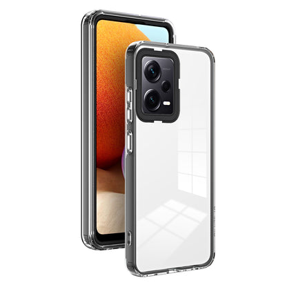 For Xiaomi Redmi Note 12 Pro+ 5G Phone Case TPU Backplate + PC Frame + PC Camera Frame 3-in-1 Clear Cover