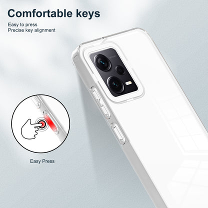 For Xiaomi Redmi Note 12 Pro+ 5G Phone Case TPU Backplate + PC Frame + PC Camera Frame 3-in-1 Clear Cover