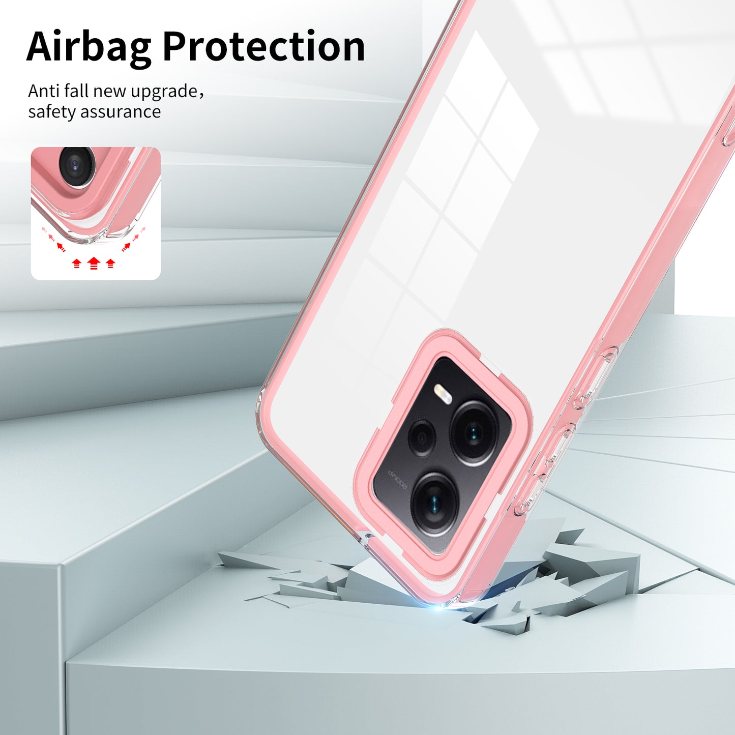 For Xiaomi Redmi Note 12 Pro+ 5G Phone Case TPU Backplate + PC Frame + PC Camera Frame 3-in-1 Clear Cover