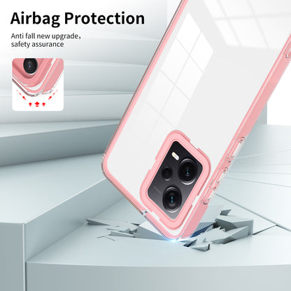 For Xiaomi Redmi Note 12 Pro+ 5G Phone Case TPU Backplate + PC Frame + PC Camera Frame 3-in-1 Clear Cover