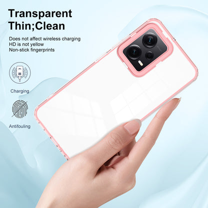 For Xiaomi Redmi Note 12 Pro+ 5G Phone Case TPU Backplate + PC Frame + PC Camera Frame 3-in-1 Clear Cover