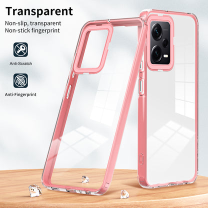 For Xiaomi Redmi Note 12 Pro+ 5G Phone Case TPU Backplate + PC Frame + PC Camera Frame 3-in-1 Clear Cover