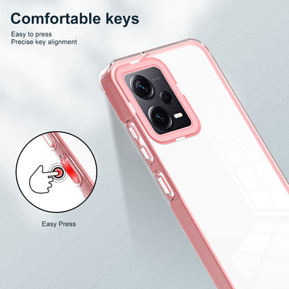 For Xiaomi Redmi Note 12 Pro+ 5G Phone Case TPU Backplate + PC Frame + PC Camera Frame 3-in-1 Clear Cover