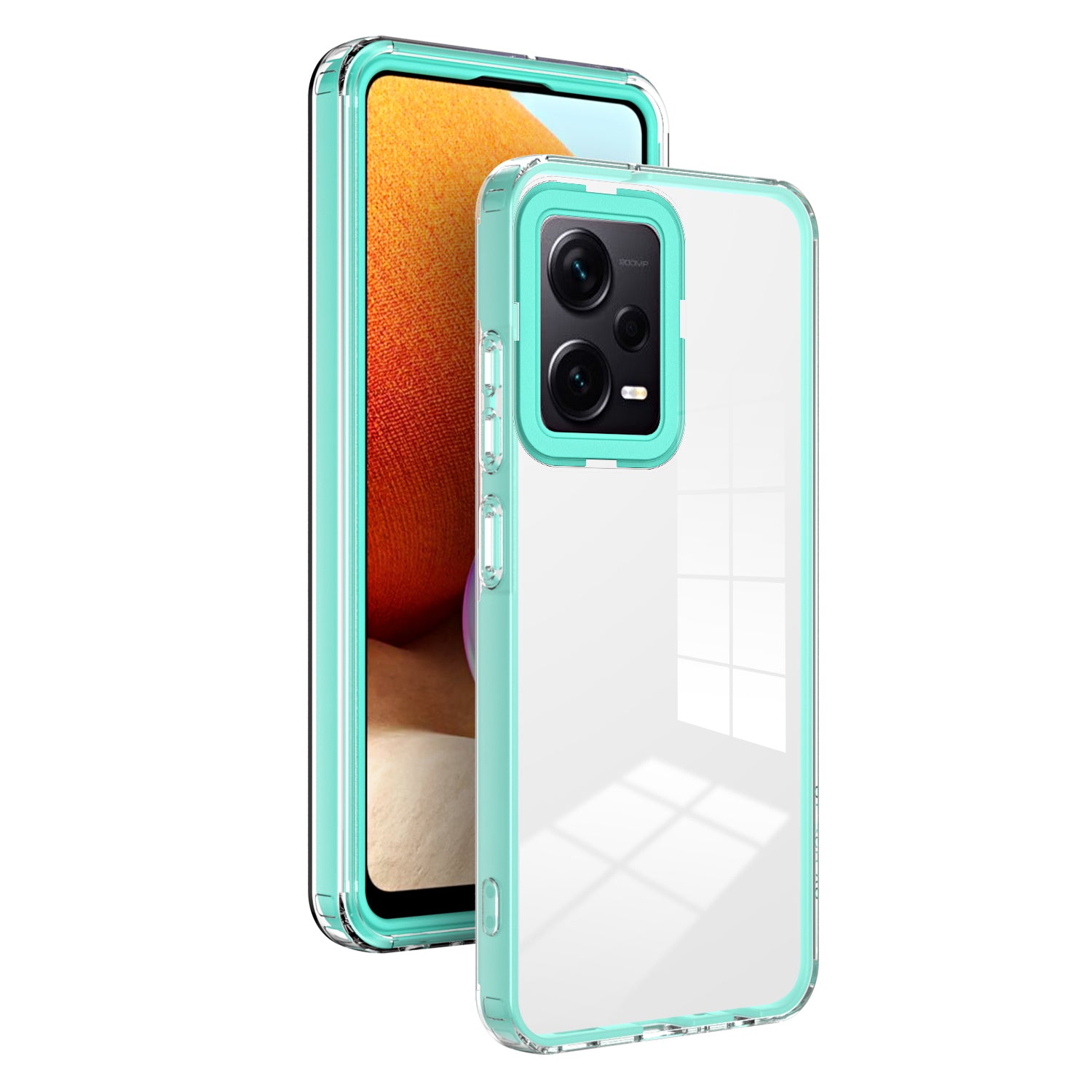 For Xiaomi Redmi Note 12 Pro+ 5G Phone Case TPU Backplate + PC Frame + PC Camera Frame 3-in-1 Clear Cover