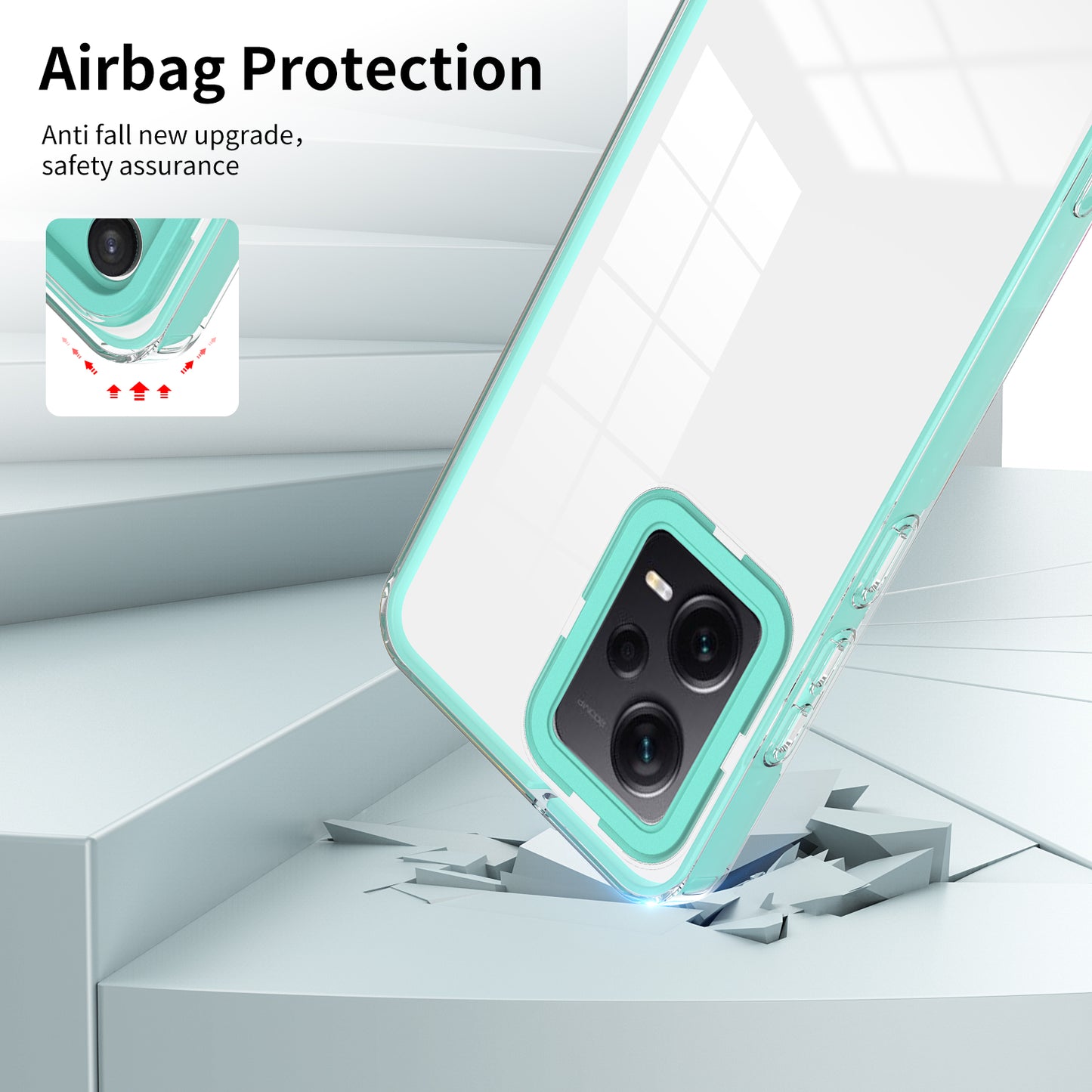 For Xiaomi Redmi Note 12 Pro+ 5G Phone Case TPU Backplate + PC Frame + PC Camera Frame 3-in-1 Clear Cover