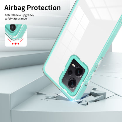 For Xiaomi Redmi Note 12 Pro+ 5G Phone Case TPU Backplate + PC Frame + PC Camera Frame 3-in-1 Clear Cover