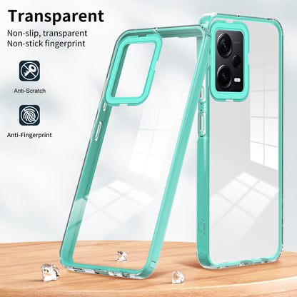 For Xiaomi Redmi Note 12 Pro+ 5G Phone Case TPU Backplate + PC Frame + PC Camera Frame 3-in-1 Clear Cover