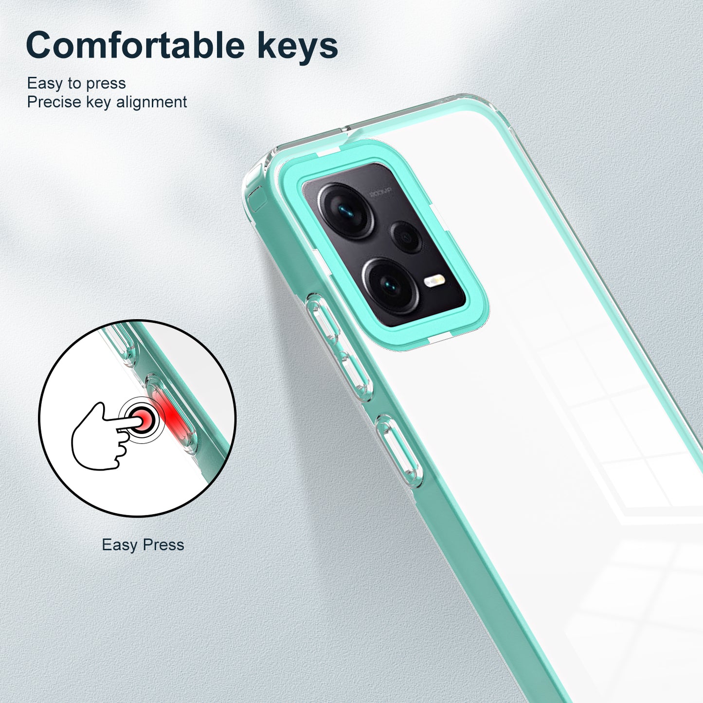 For Xiaomi Redmi Note 12 Pro+ 5G Phone Case TPU Backplate + PC Frame + PC Camera Frame 3-in-1 Clear Cover