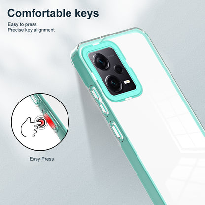 For Xiaomi Redmi Note 12 Pro+ 5G Phone Case TPU Backplate + PC Frame + PC Camera Frame 3-in-1 Clear Cover