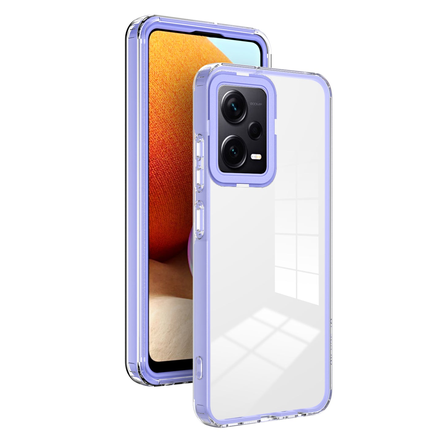 For Xiaomi Redmi Note 12 Pro+ 5G Phone Case TPU Backplate + PC Frame + PC Camera Frame 3-in-1 Clear Cover