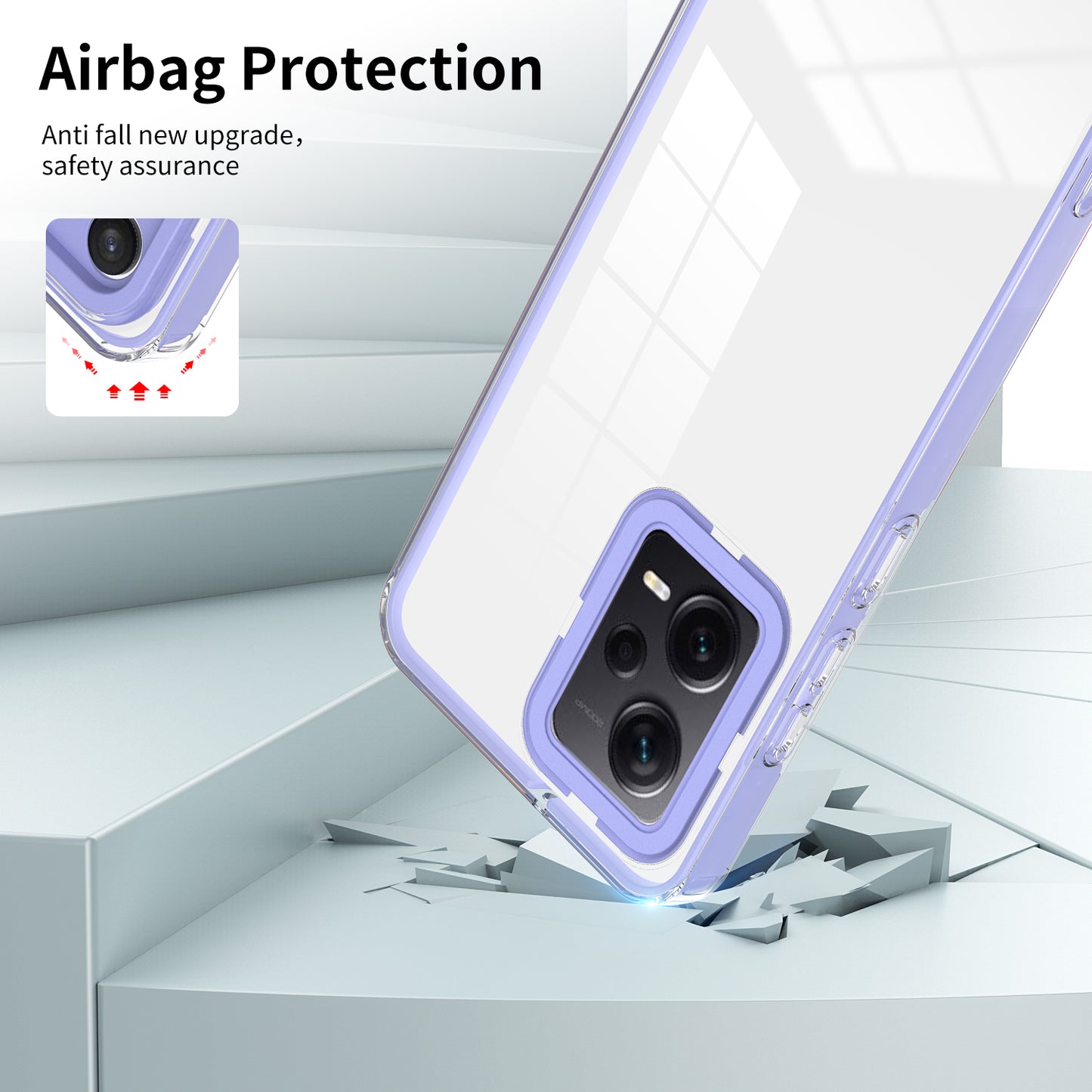 For Xiaomi Redmi Note 12 Pro+ 5G Phone Case TPU Backplate + PC Frame + PC Camera Frame 3-in-1 Clear Cover