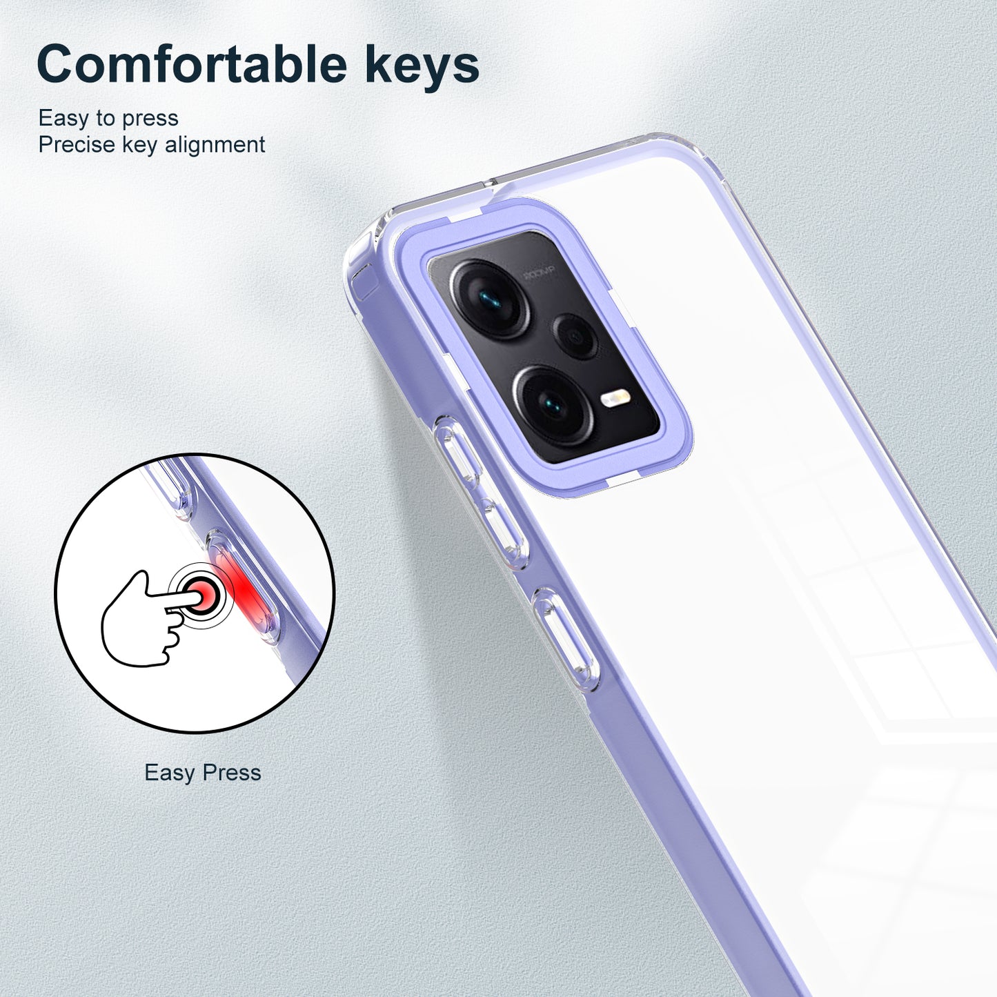 For Xiaomi Redmi Note 12 Pro+ 5G Phone Case TPU Backplate + PC Frame + PC Camera Frame 3-in-1 Clear Cover