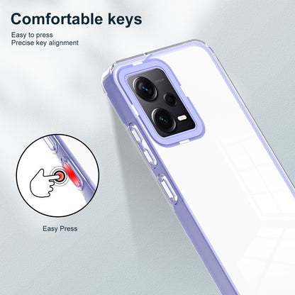 For Xiaomi Redmi Note 12 Pro+ 5G Phone Case TPU Backplate + PC Frame + PC Camera Frame 3-in-1 Clear Cover