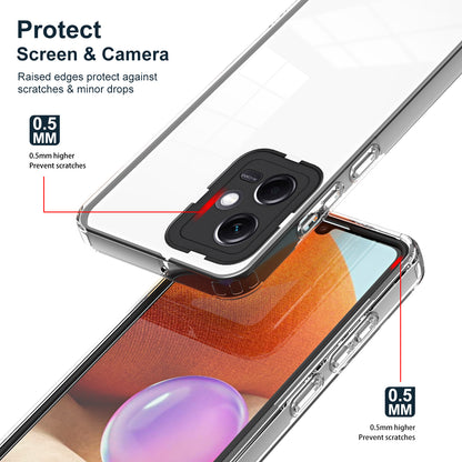 For Xiaomi Redmi Note 12 5G (Global) / Poco X5 5G TPU PC Phone Case 3-in-1 Clear Cover with PC Camera Frame