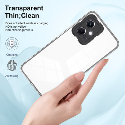 For Xiaomi Redmi Note 12 5G (Global) / Poco X5 5G TPU PC Phone Case 3-in-1 Clear Cover with PC Camera Frame