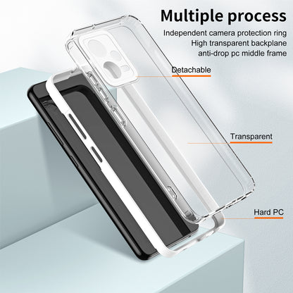 For Xiaomi Redmi Note 12 5G (Global) / Poco X5 5G TPU PC Phone Case 3-in-1 Clear Cover with PC Camera Frame