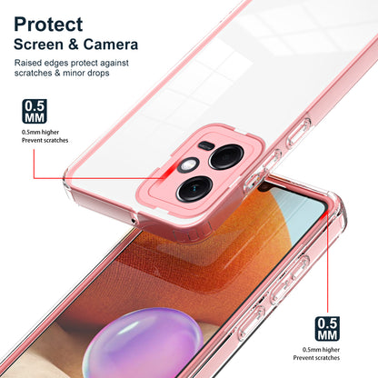 For Xiaomi Redmi Note 12 5G (Global) / Poco X5 5G TPU PC Phone Case 3-in-1 Clear Cover with PC Camera Frame