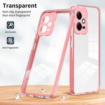 For Xiaomi Redmi Note 12 5G (Global) / Poco X5 5G TPU PC Phone Case 3-in-1 Clear Cover with PC Camera Frame
