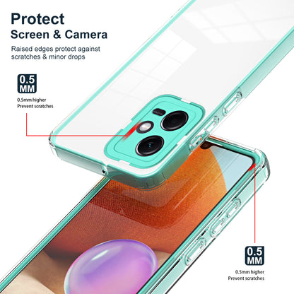 For Xiaomi Redmi Note 12 5G (Global) / Poco X5 5G TPU PC Phone Case 3-in-1 Clear Cover with PC Camera Frame