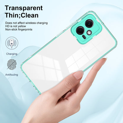 For Xiaomi Redmi Note 12 5G (Global) / Poco X5 5G TPU PC Phone Case 3-in-1 Clear Cover with PC Camera Frame