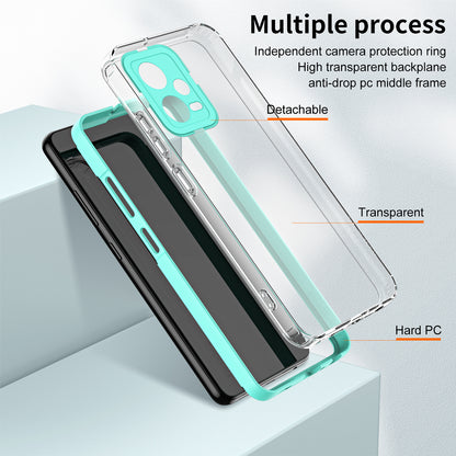 For Xiaomi Redmi Note 12 5G (Global) / Poco X5 5G TPU PC Phone Case 3-in-1 Clear Cover with PC Camera Frame