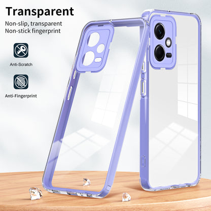 For Xiaomi Redmi Note 12 5G (Global) / Poco X5 5G TPU PC Phone Case 3-in-1 Clear Cover with PC Camera Frame