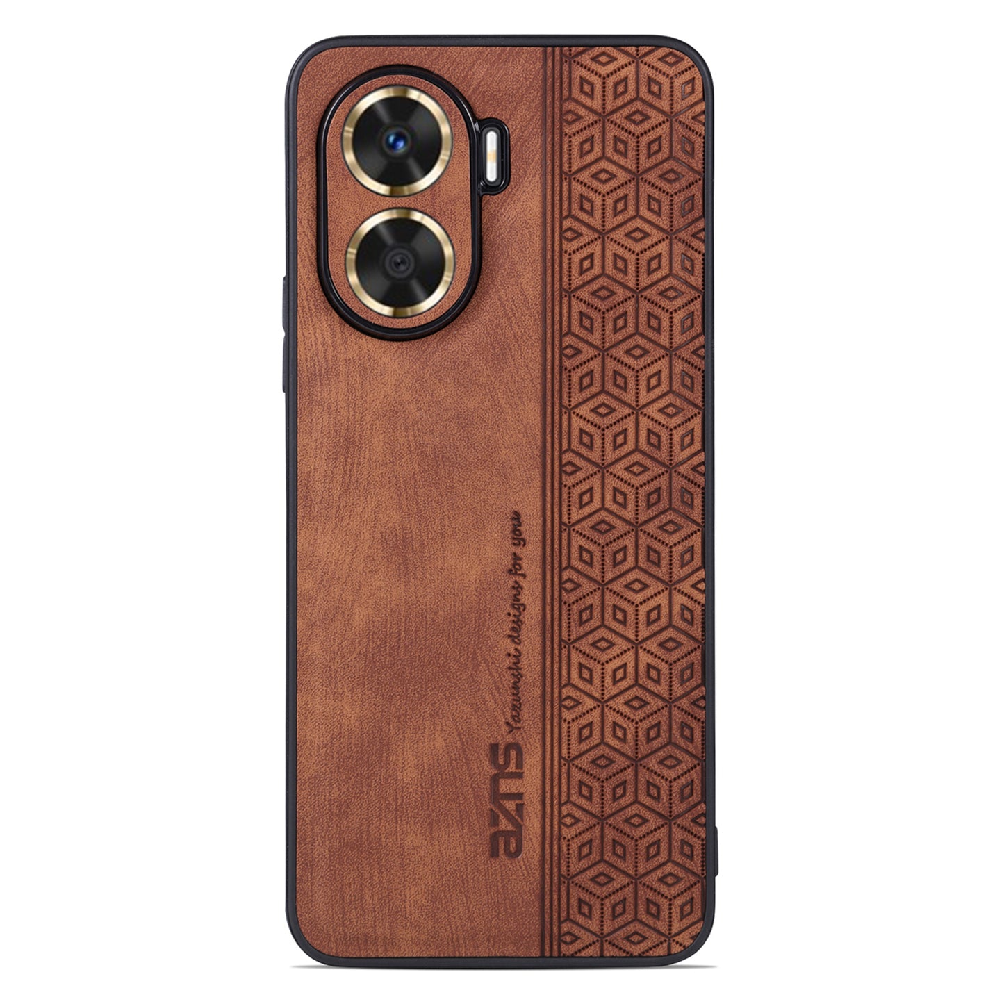 AZNS For Huawei Enjoy 60 Imprinted Phone Case PU Leather Coated TPU Protective Phone Cover