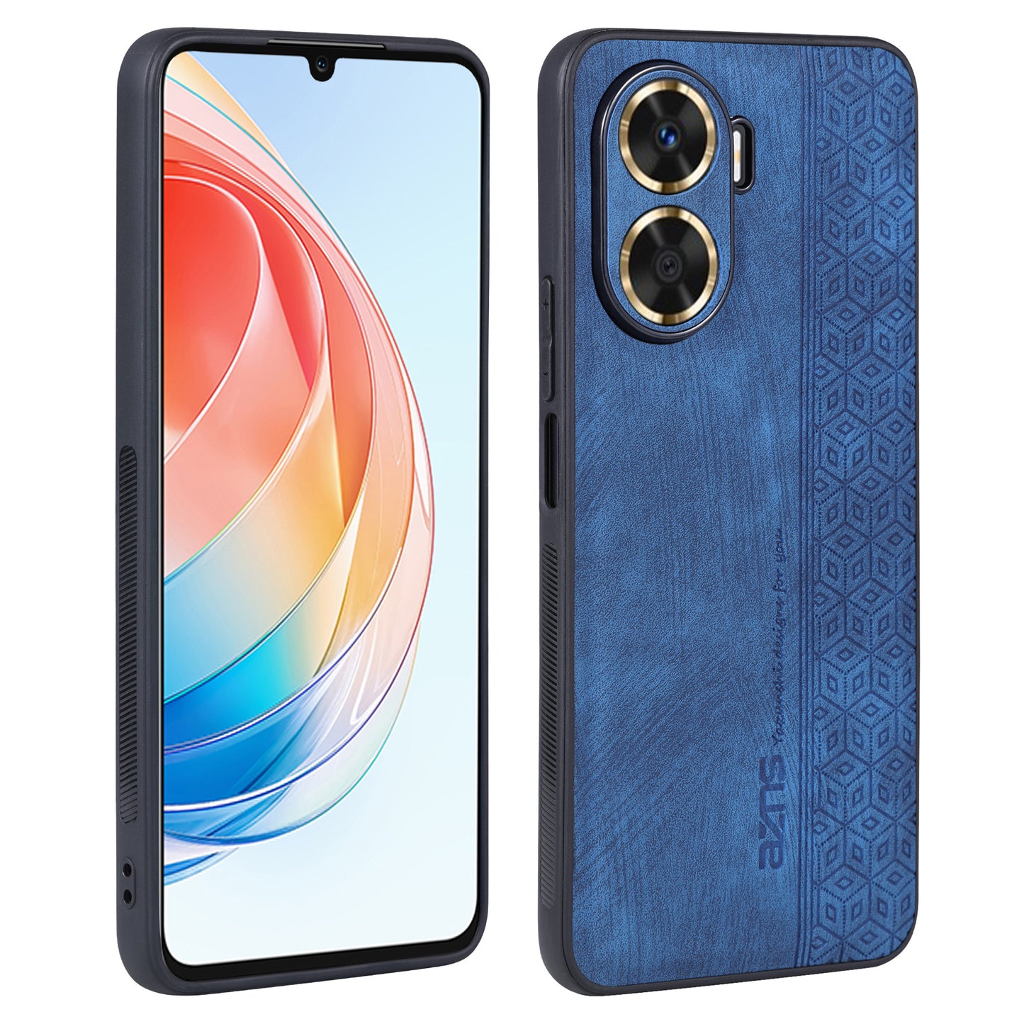 AZNS For Huawei Enjoy 60 Imprinted Phone Case PU Leather Coated TPU Protective Phone Cover