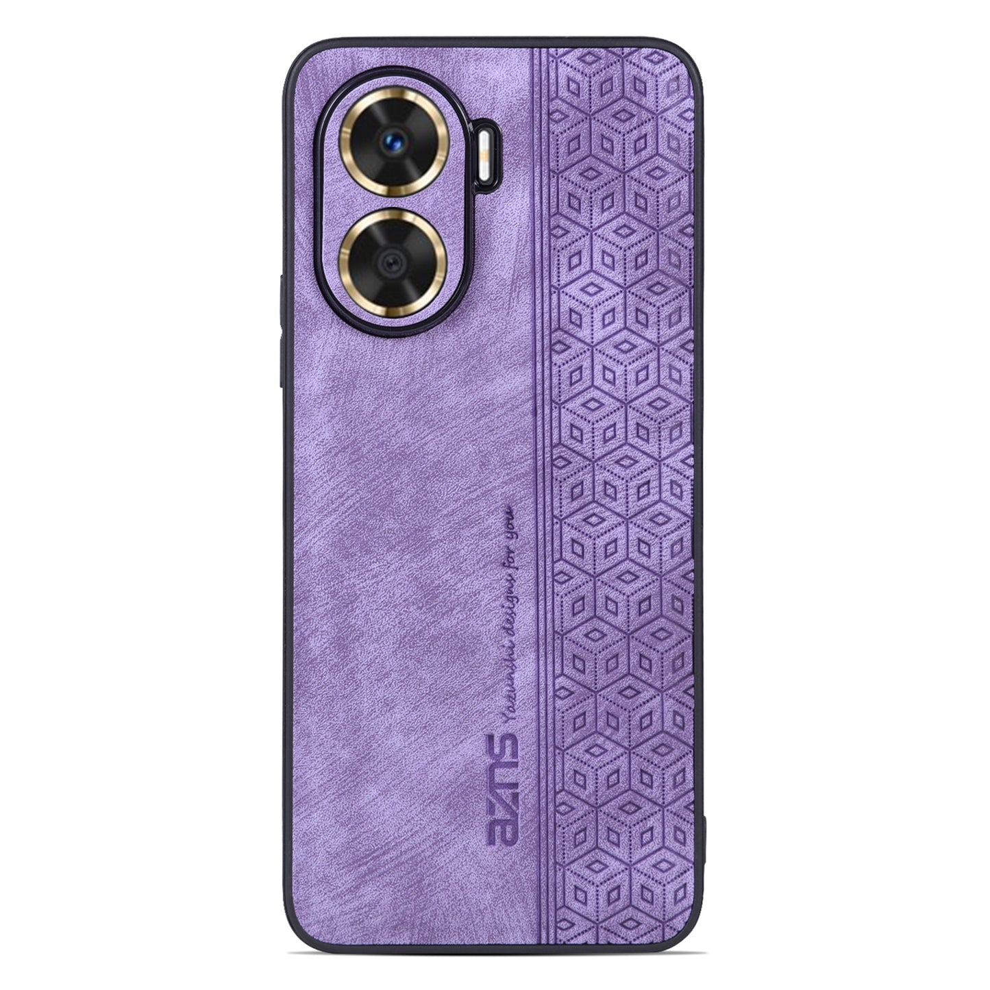 AZNS For Huawei Enjoy 60 Imprinted Phone Case PU Leather Coated TPU Protective Phone Cover
