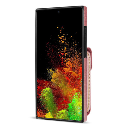 For Samsung Galaxy S23 Ultra Crossbody Card Holder Kickstand Case PU Leather Coated TPU Zipper Phone Cover