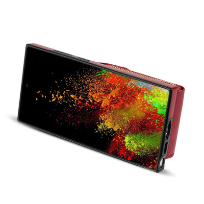 For Samsung Galaxy S23 Ultra Crossbody Card Holder Kickstand Case PU Leather Coated TPU Zipper Phone Cover