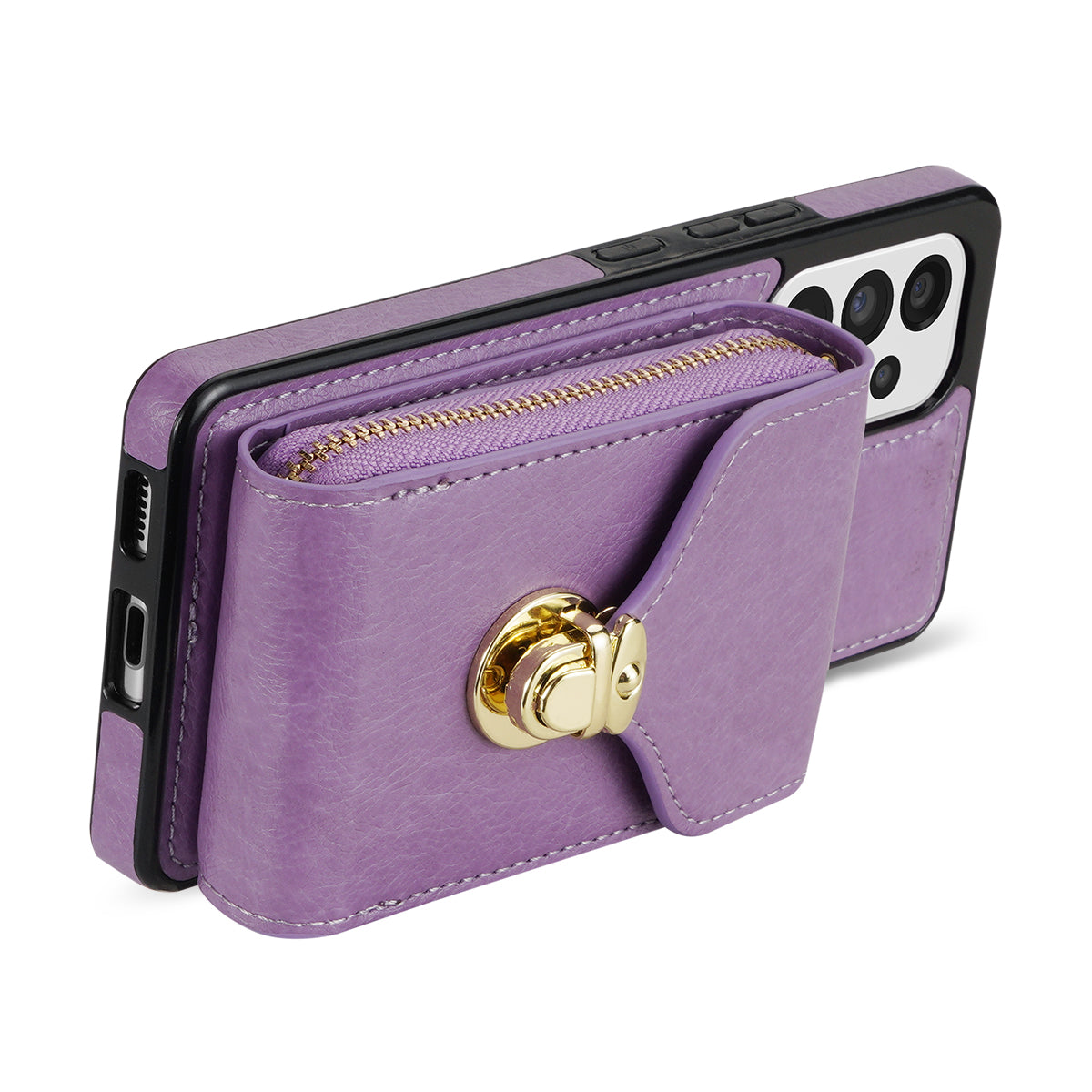 Crossbody Phone Case for Samsung Galaxy A52 4G / 5G / A52s 5G , PU Leather + TPU Zipper Card Holder Kickstand Cover