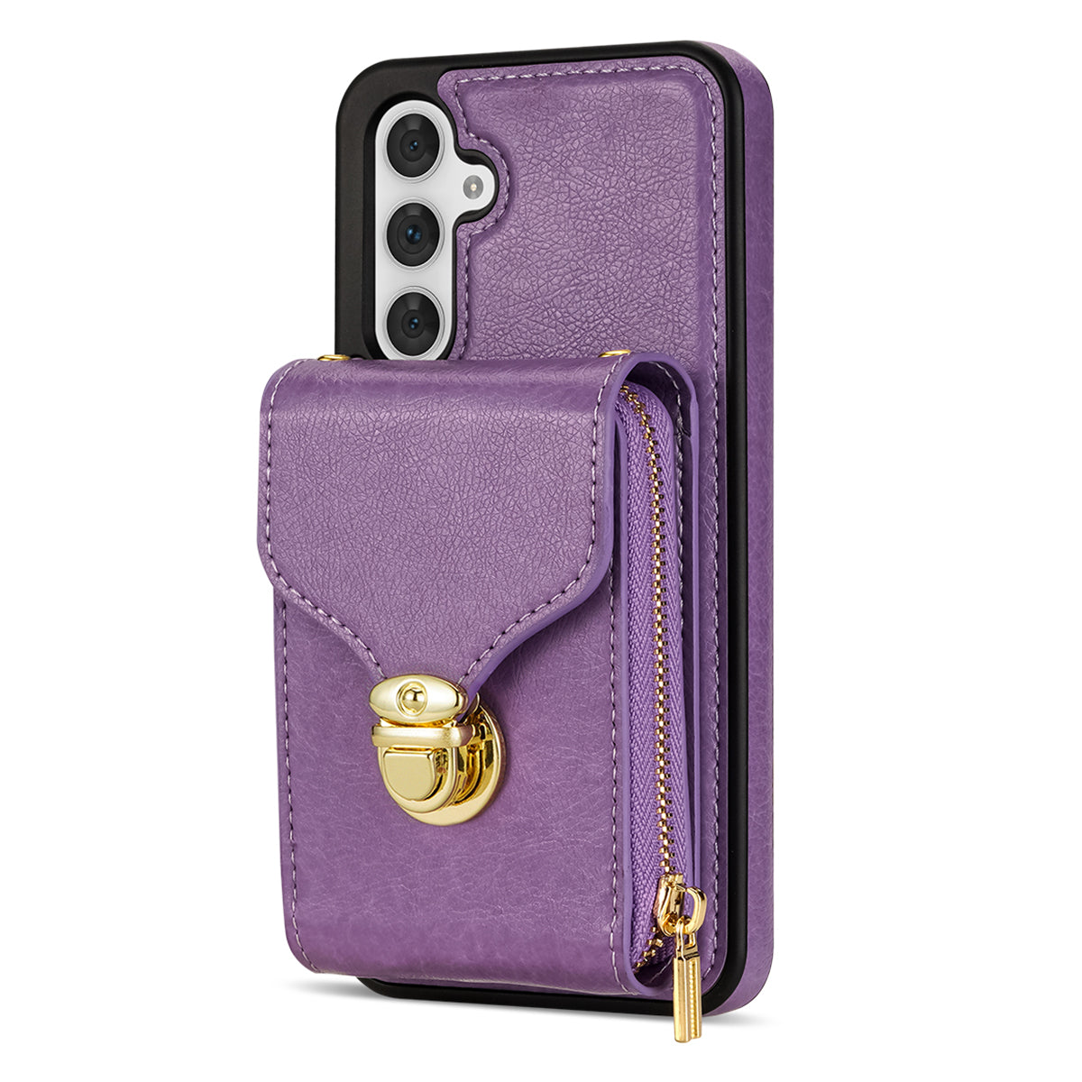 For Samsung Galaxy A54 5G PU Leather + TPU Anti-Fall Phone Case Card Slot Zipper Phone Bag Kickstand Cover