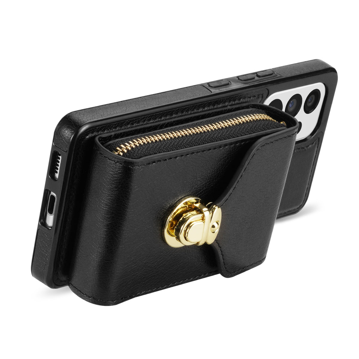 For Samsung Galaxy A53 5G Crossbody Zipper Case PU Leather + TPU Card Holder Kickstand Phone Cover