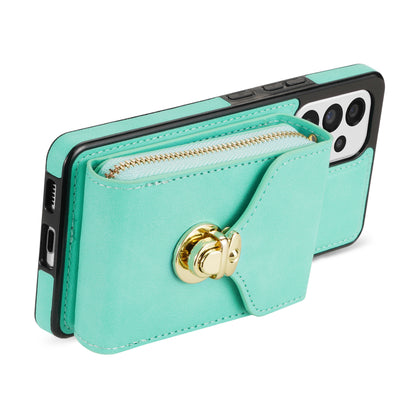 For Samsung Galaxy A53 5G Crossbody Zipper Case PU Leather + TPU Card Holder Kickstand Phone Cover