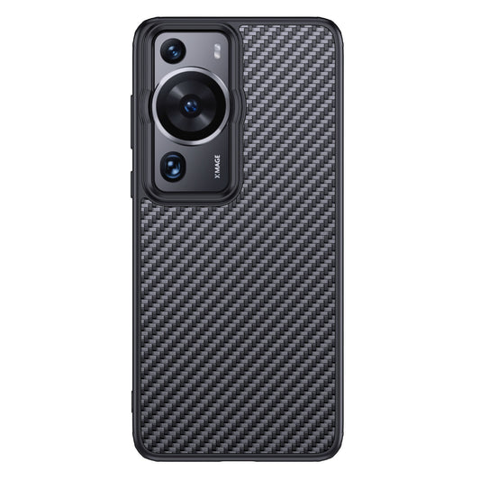 For Huawei P60 Pro / P60 Kevlar Fiber TPU Anti-drop Phone Case Magnetic Protective Cover