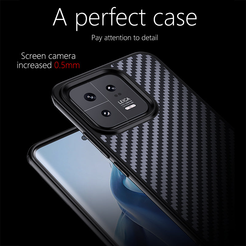 For Xiaomi 13 Pro 5G Kevlar Fiber TPU Anti-fingerprint Back Cover Magnetic Anti-drop Phone Case