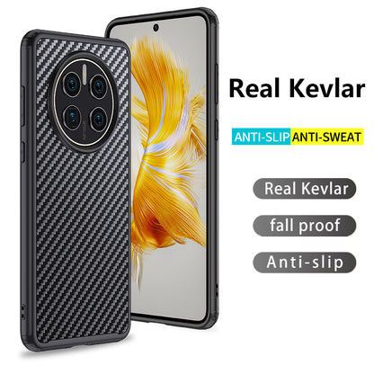 For Huawei Mate 50E 4G / Mate 50 4G Magnetic Cellphone Back Cover Kevlar Fiber TPU Anti-drop Phone Case