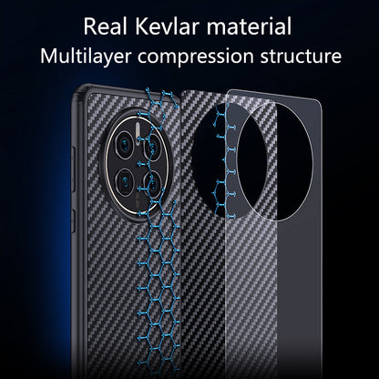 For Huawei Mate 50E 4G / Mate 50 4G Magnetic Cellphone Back Cover Kevlar Fiber TPU Anti-drop Phone Case