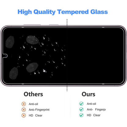 For Samsung Galaxy S23+ Phone Case Clear TPU Back Cover with 2.5D Arc Edge Tempered Glass Screen Film