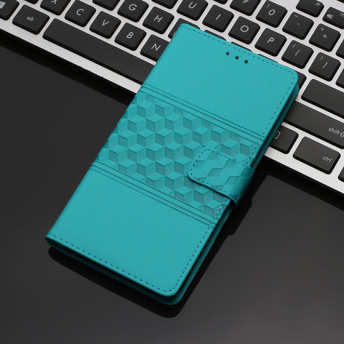 Anti-scratch Phone Leather Case for Sony Xperia 10 V , Imprinted Rhombus Stand Wallet Cover